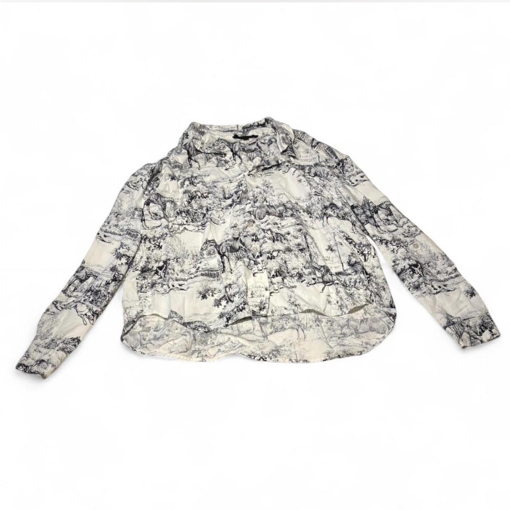 Jane and Delancey Black and White Artistic Blouse
